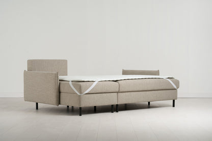 Model 12 Sofa Bed with Storage 3 Seater Left Chaise, Pumice