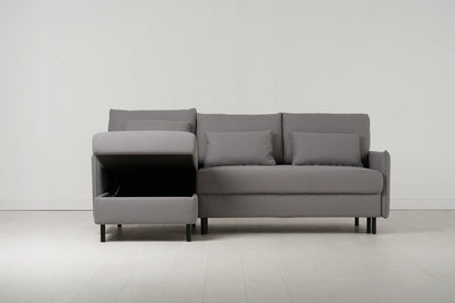 Model 12 Sofa Bed with Storage 3 Seater Left Chaise, Risso