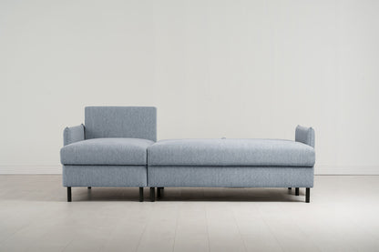 Model 12 Sofa Bed with Storage 3 Seater Left Chaise, Seaglass
