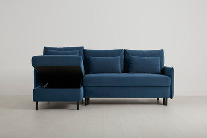Model 12 Sofa Bed with Storage 3 Seater Left Chaise, Teal