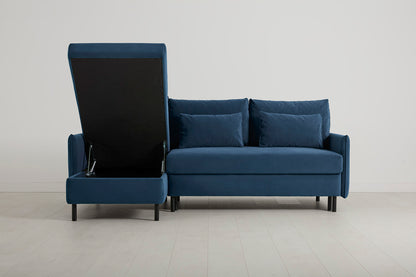 Model 12 Sofa Bed with Storage 3 Seater Left Chaise, Teal