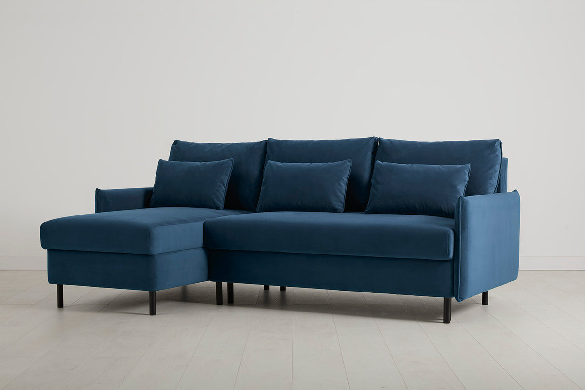 Model 12 Sofa Bed with Storage 3 Seater Left Chaise, Teal