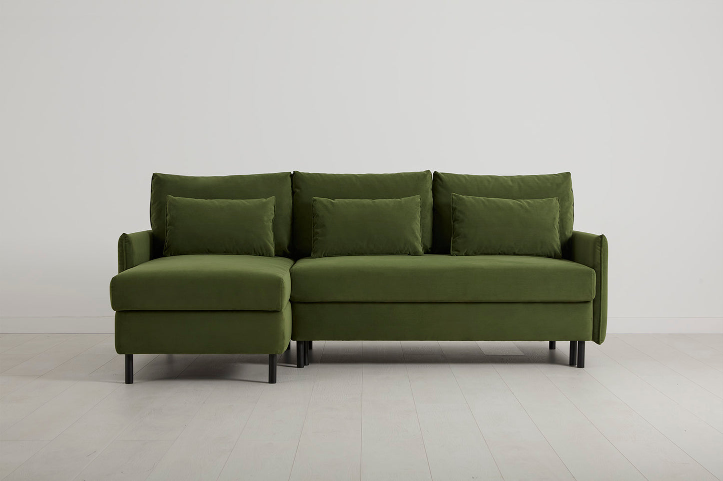 Model 12 Sofa Bed with Storage 3 Seater Left Chaise, Vine