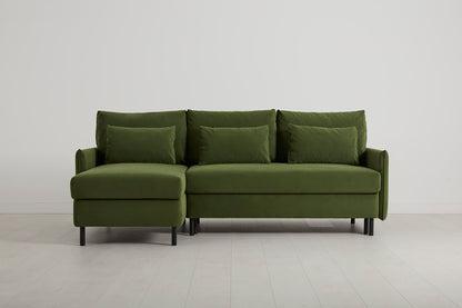 Model 12 Sofa Bed with Storage 3 Seater Left Chaise, Vine