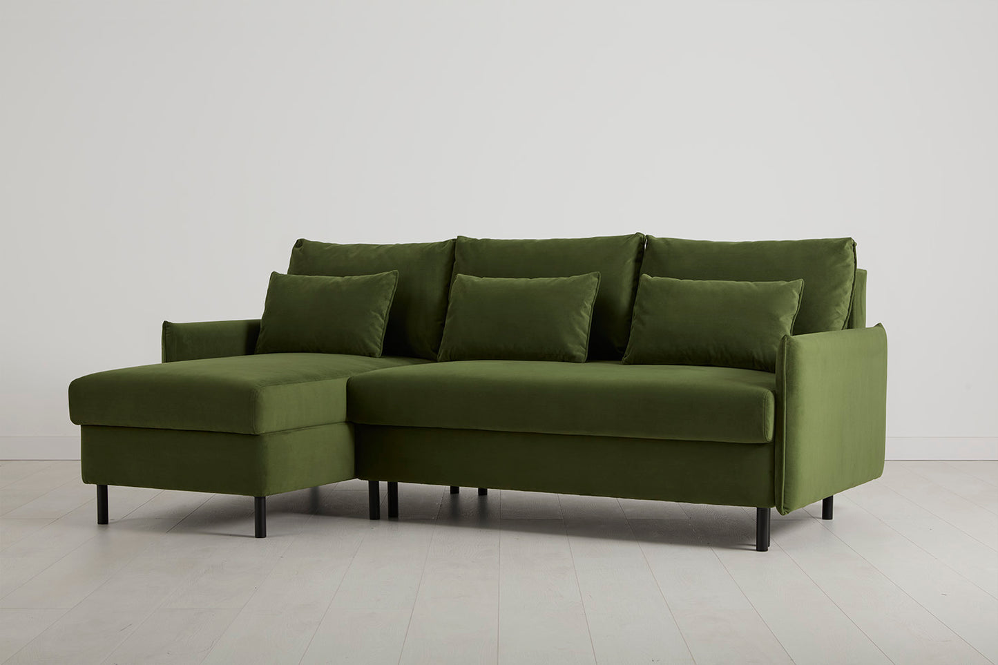 Model 12 Sofa Bed with Storage 3 Seater Left Chaise, Vine