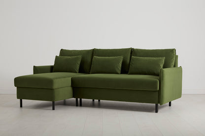 Model 12 Sofa Bed with Storage 3 Seater Left Chaise, Vine