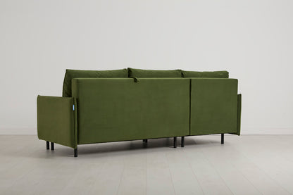 Model 12 Sofa Bed with Storage 3 Seater Left Chaise, Vine