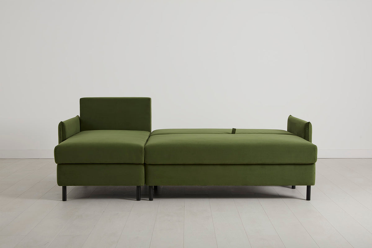 Model 12 Sofa Bed with Storage 3 Seater Left Chaise, Vine