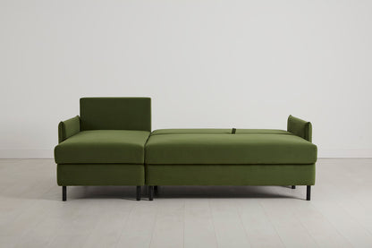 Model 12 Sofa Bed with Storage 3 Seater Left Chaise, Vine