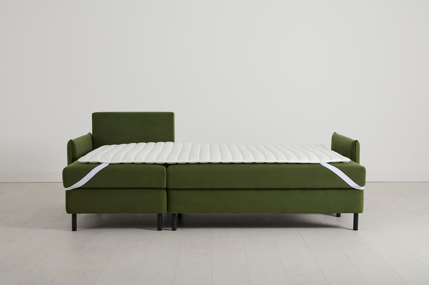 Model 12 Sofa Bed with Storage 3 Seater Left Chaise, Vine