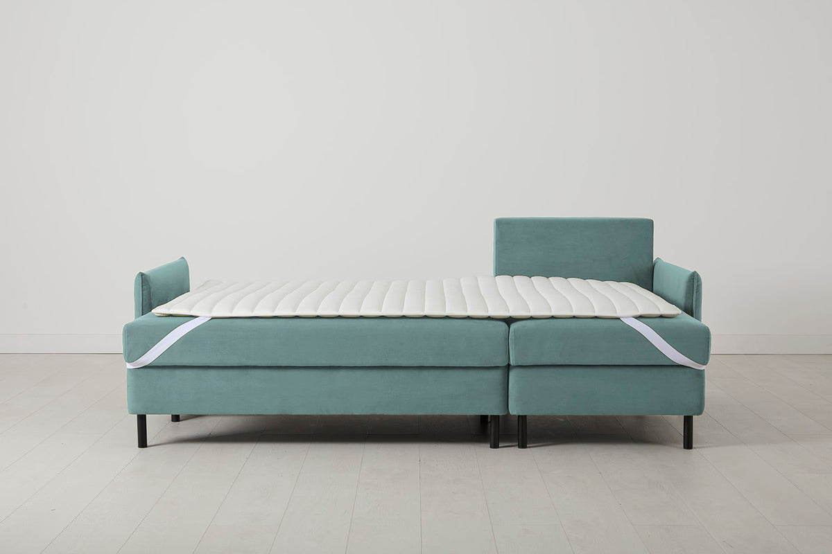 Model 12 Sofa Bed with Storage 3 Seater Right Chaise, Airforce
