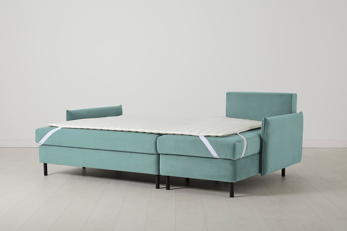 Model 12 Sofa Bed with Storage 3 Seater Right Chaise, Airforce