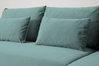 Model 12 Sofa Bed with Storage 3 Seater Right Chaise, Airforce
