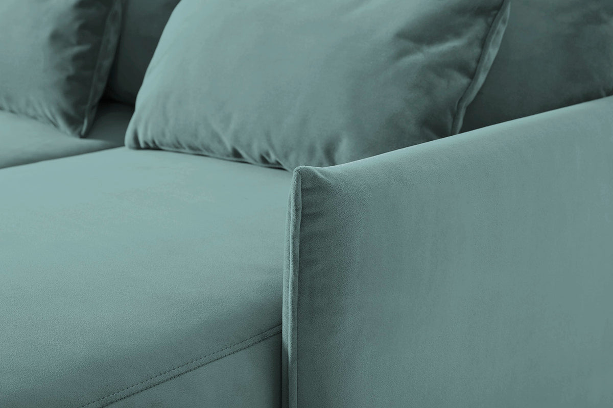 Model 12 Sofa Bed with Storage 3 Seater Right Chaise, Airforce