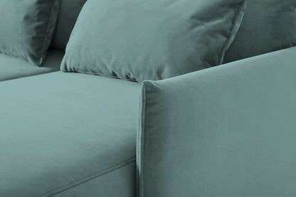 Model 12 Sofa Bed with Storage 3 Seater Right Chaise, Airforce