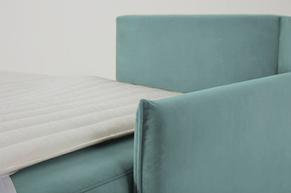 Model 12 Sofa Bed with Storage 3 Seater Right Chaise, Airforce