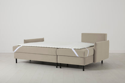 Model 12 Sofa Bed with Storage 3 Seater Right Chaise, Bone