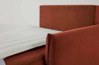 Model 12 Sofa Bed with Storage 3 Seater Left Chaise, Brick