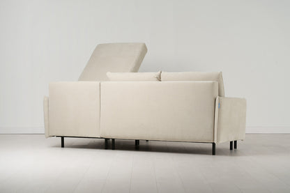 Model 12 Sofa Bed with Storage 3 Seater Right Chaise, Chalk