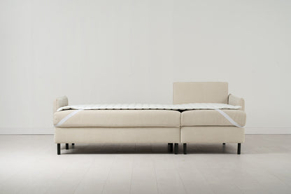 Model 12 Sofa Bed with Storage 3 Seater Right Chaise, Chalk