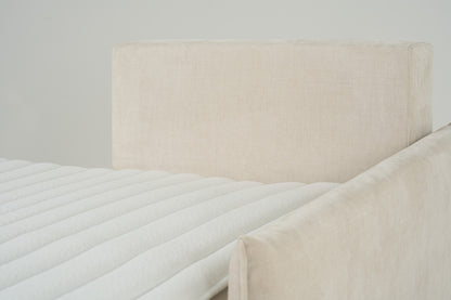 Model 12 Sofa Bed with Storage 3 Seater Left Chaise, Chalk