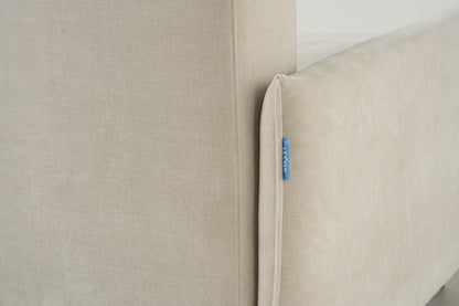 Model 12 Sofa Bed with Storage 3 Seater Left Chaise, Chalk