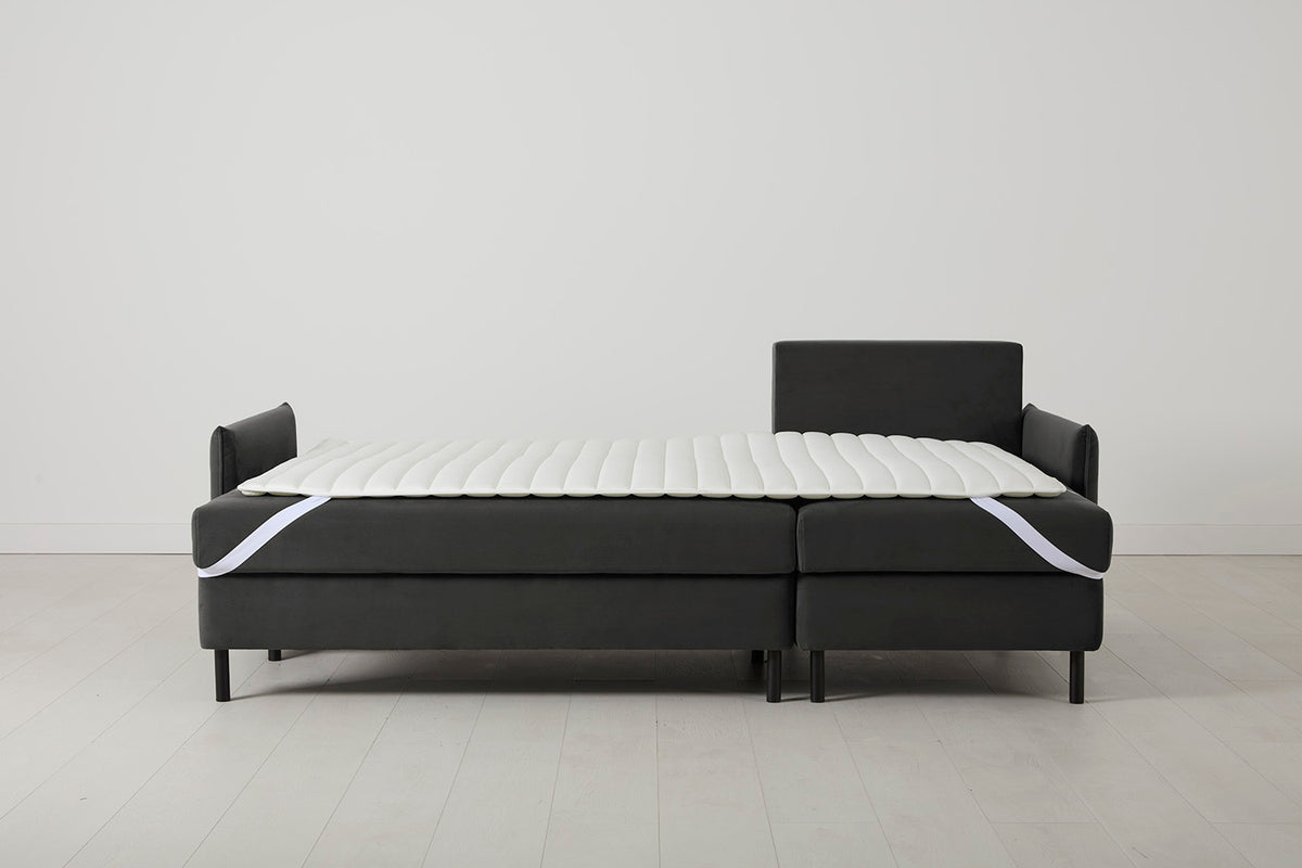 Model 12 Sofa Bed with Storage 3 Seater Right Chaise, Charcoal