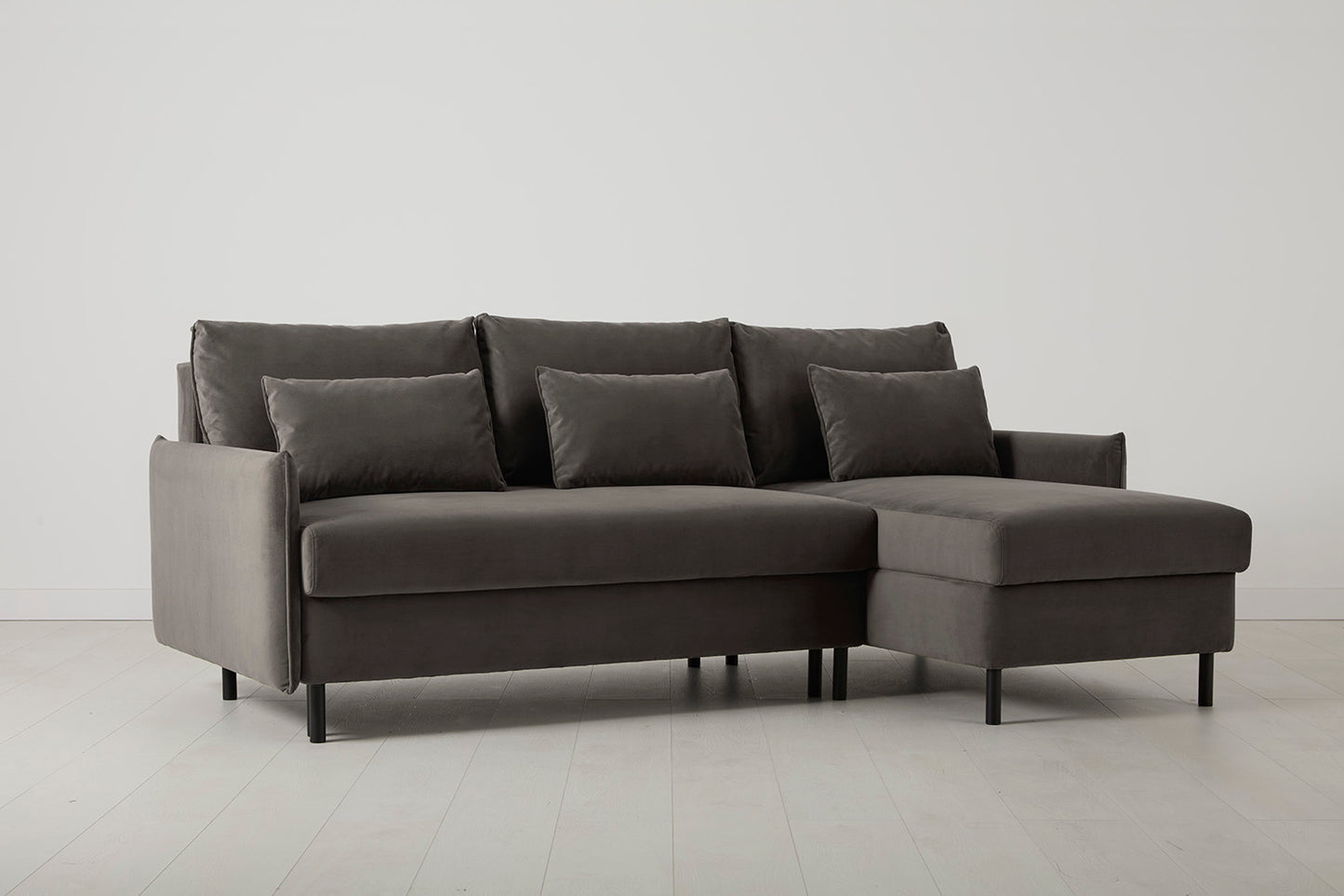 Model 12 Sofa Bed with Storage 3 Seater Right Chaise, Elephant