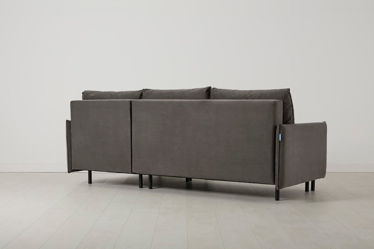 Model 12 Sofa Bed with Storage 3 Seater Right Chaise, Elephant