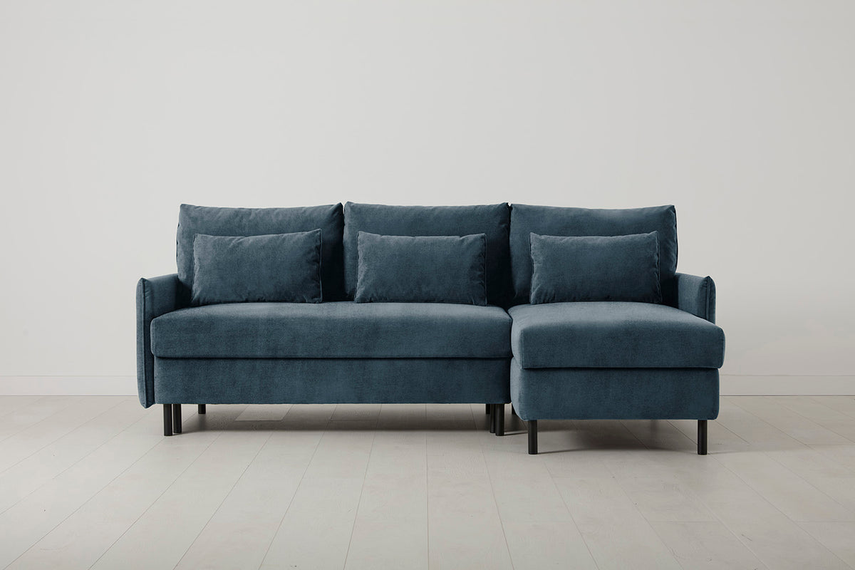 Model 12 Sofa Bed with Storage 3 Seater Right Chaise, Hydro