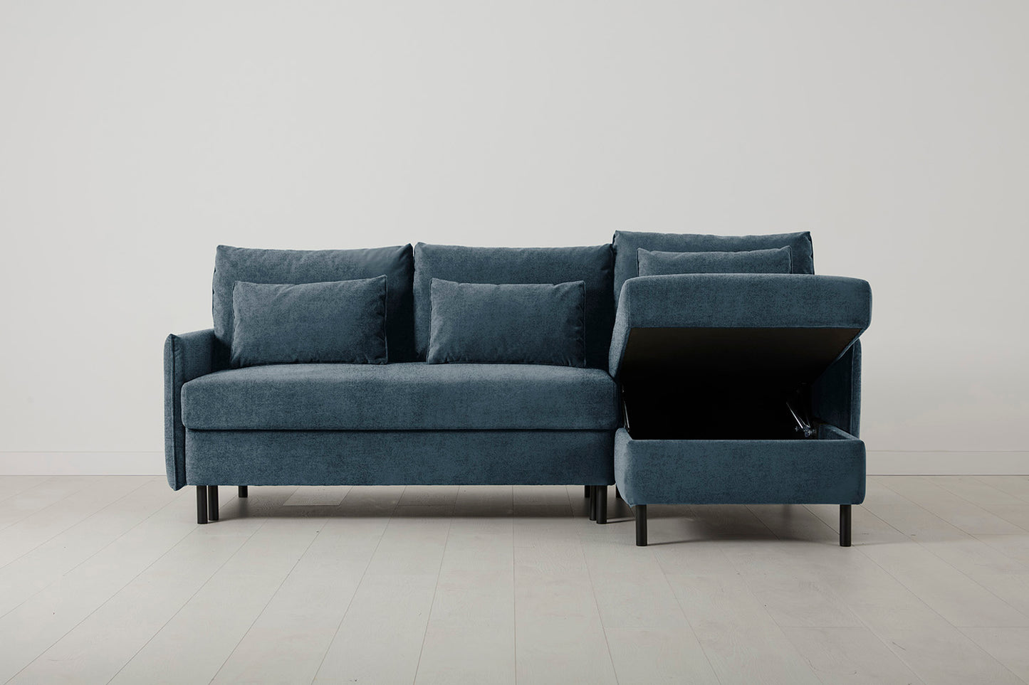Model 12 Sofa Bed with Storage 3 Seater Right Chaise, Hydro
