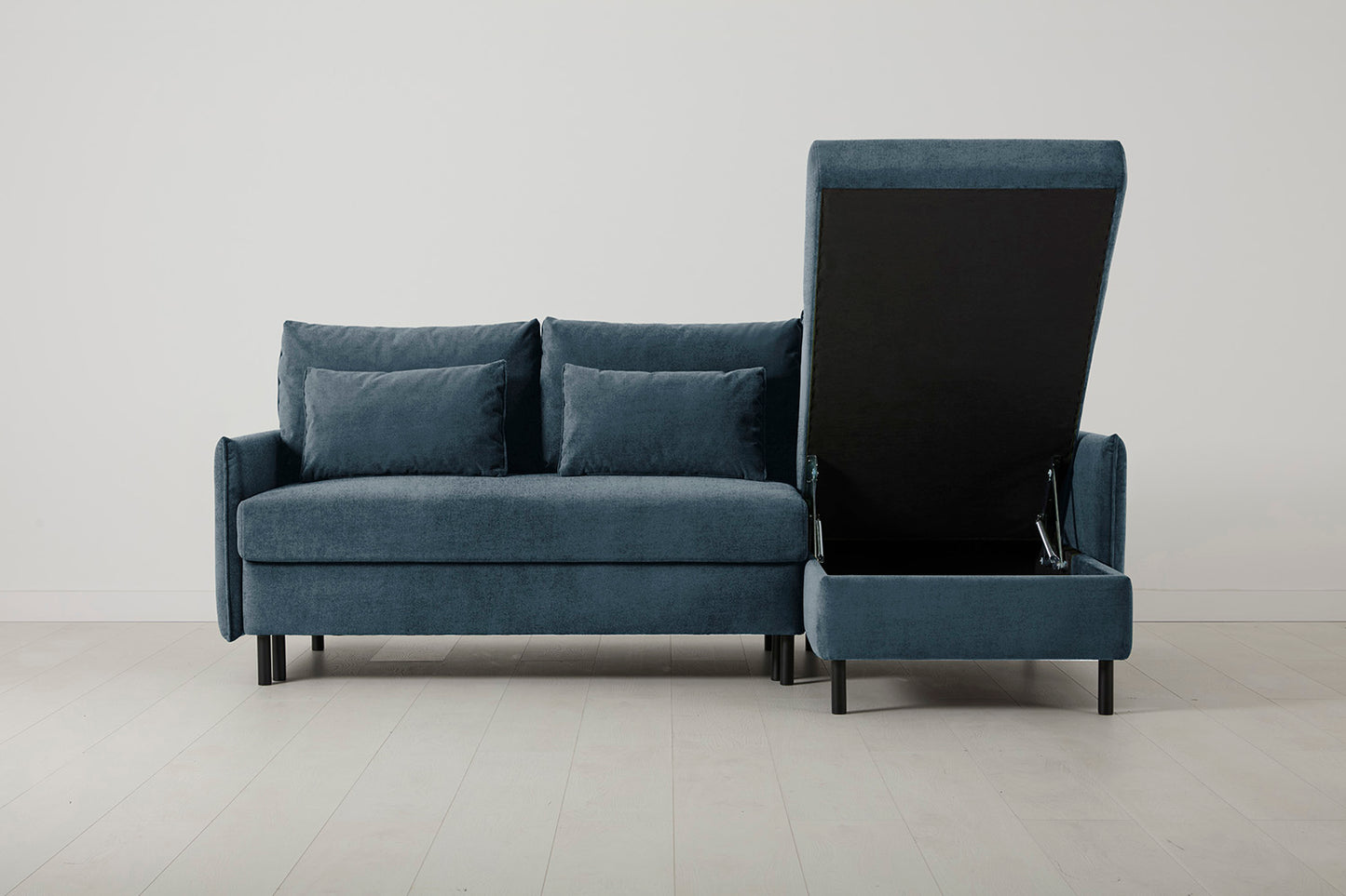 Model 12 Sofa Bed with Storage 3 Seater Right Chaise, Hydro