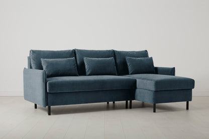 Model 12 Sofa Bed with Storage 3 Seater Right Chaise, Hydro