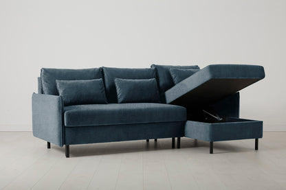 Model 12 Sofa Bed with Storage 3 Seater Right Chaise, Hydro