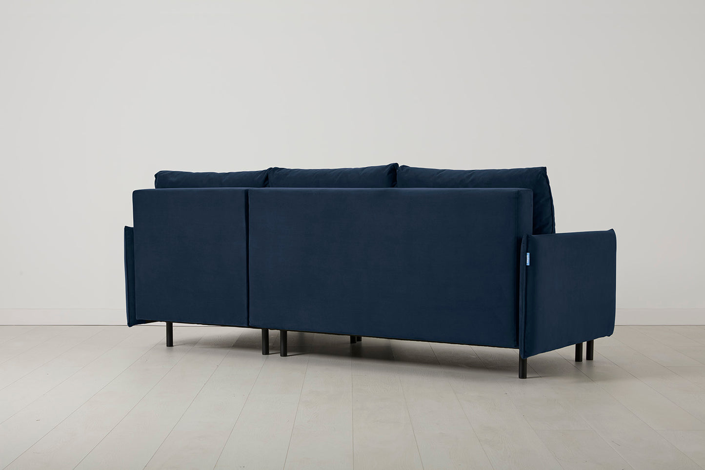 Model 12 Sofa Bed with Storage 3 Seater Right Chaise, Indigo