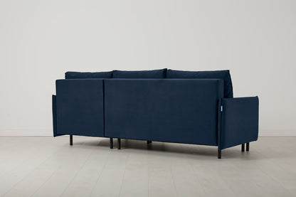 Model 12 Sofa Bed with Storage 3 Seater Right Chaise, Indigo