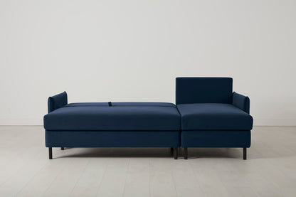 Model 12 Sofa Bed with Storage 3 Seater Right Chaise, Indigo