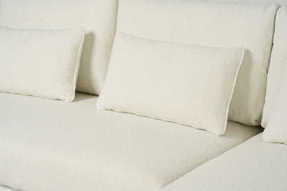 Model 12 Sofa Bed with Storage 3 Seater Left Chaise, Ivory