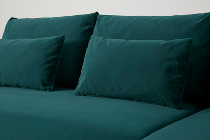 Model 12 Sofa Bed with Storage 3 Seater Left Chaise, Kingfisher