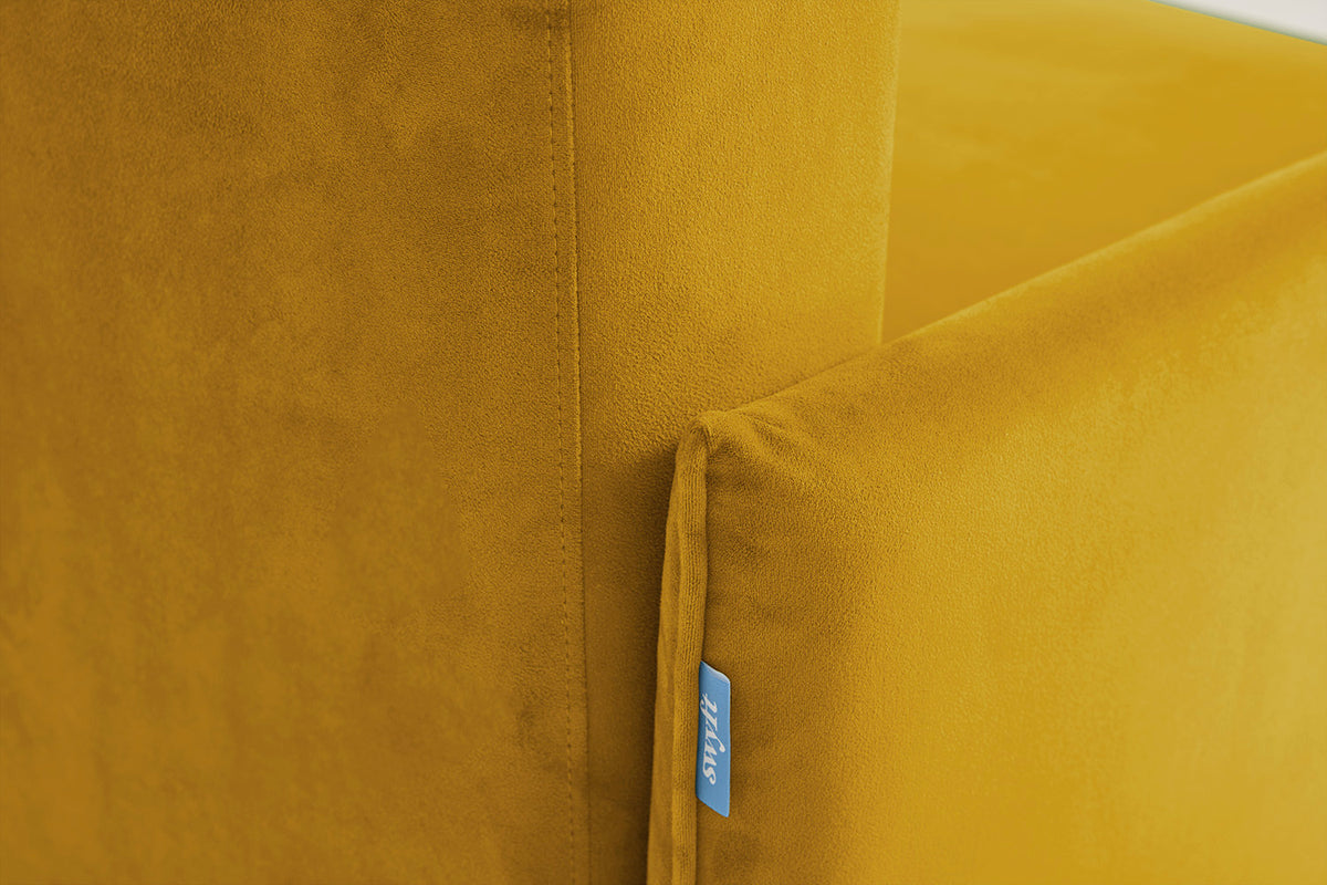 Model 12 Sofa Bed with Storage 3 Seater Left Chaise, Mustard