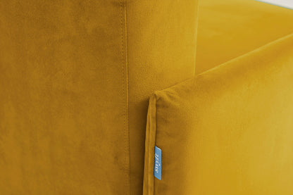 Model 12 Sofa Bed with Storage 3 Seater Left Chaise, Mustard