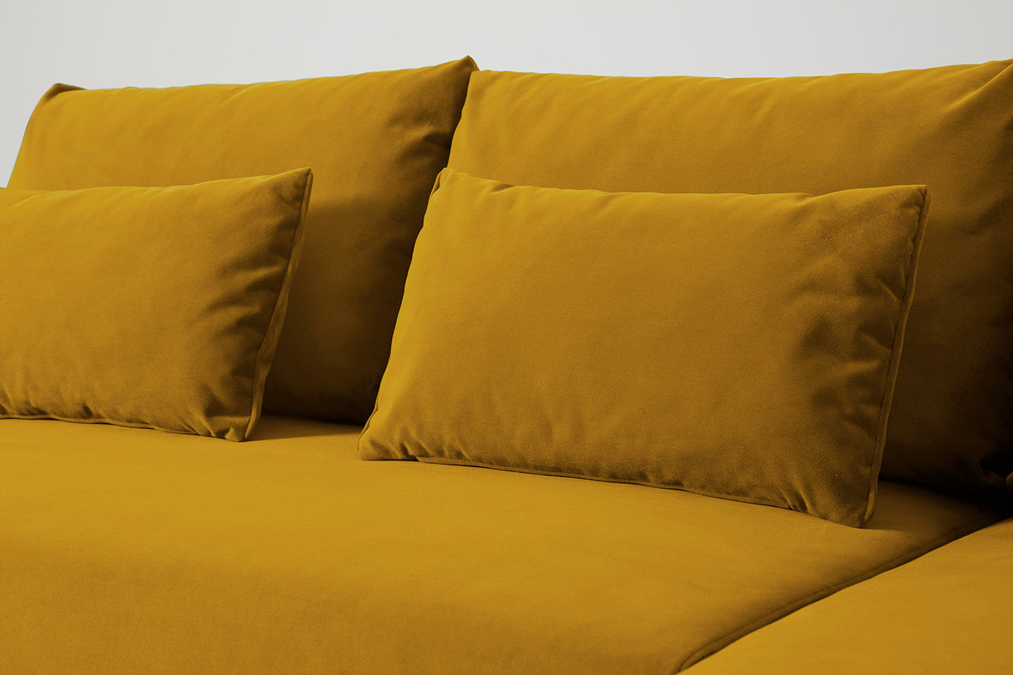 Model 12 Sofa Bed with Storage 3 Seater Left Chaise, Mustard