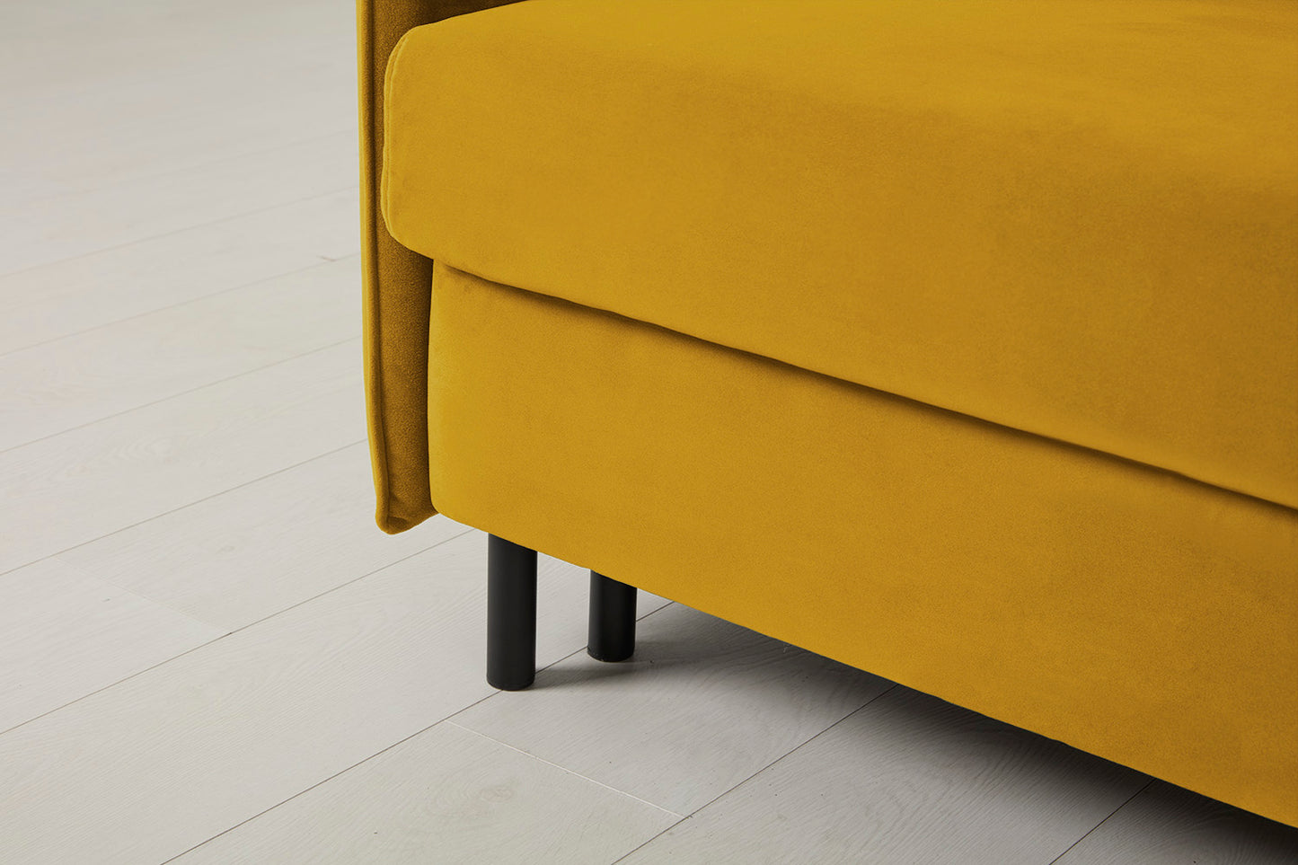 Model 12 Sofa Bed with Storage 3 Seater Left Chaise, Mustard