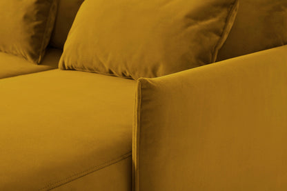 Model 12 Sofa Bed with Storage 3 Seater Left Chaise, Mustard