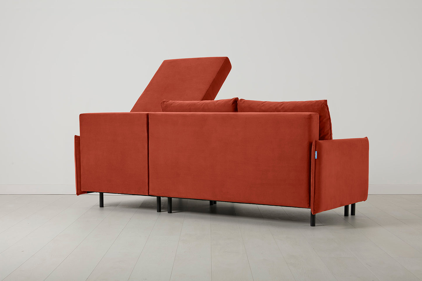 Model 12 Sofa Bed with Storage 3 Seater Right Chaise, Paprika