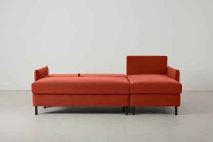 Model 12 Sofa Bed with Storage 3 Seater Right Chaise, Paprika