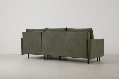 Model 12 Sofa Bed with Storage 3 Seater Right Chaise, Pine