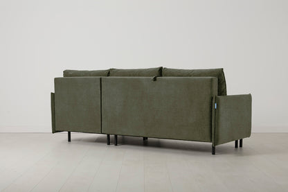 Model 12 Sofa Bed with Storage 3 Seater Right Chaise, Pine