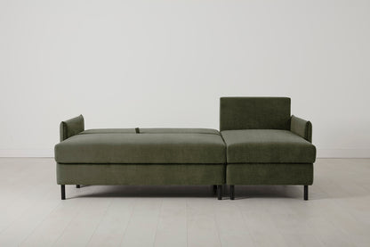 Model 12 Sofa Bed with Storage 3 Seater Right Chaise, Pine