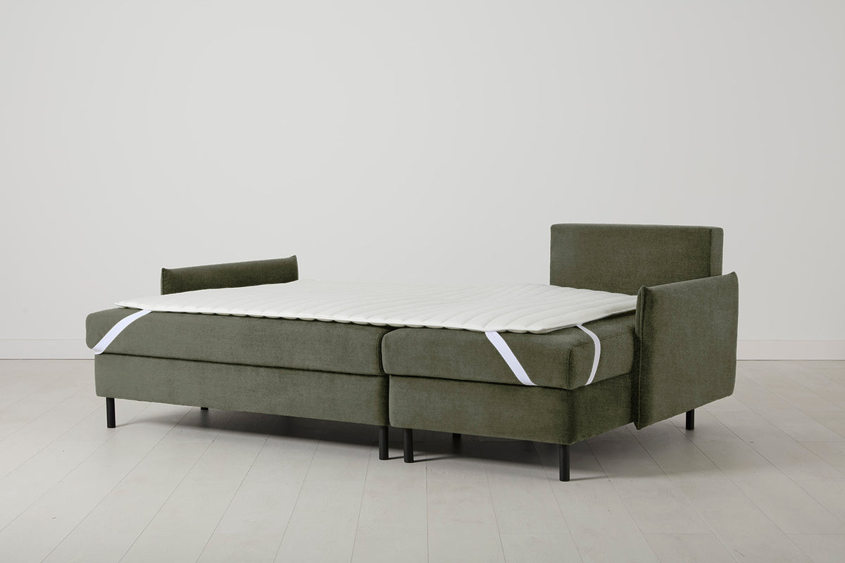 Model 12 Sofa Bed with Storage 3 Seater Right Chaise, Pine